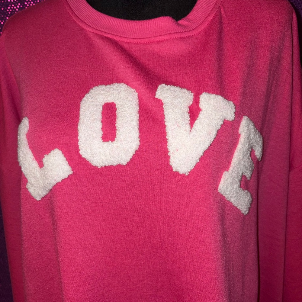 Workshop Republic LOVE Pink Graphic Sweatshirt  Women’s 2X - Picture 6 of 9